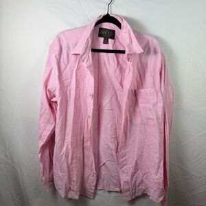 Madison Creek Pink Button Up Shirt Womens Size XL